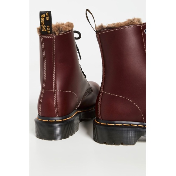 Dr. Martens 1460 Serena Faux Fur Lined Combat Boots - Picture 3 of 3